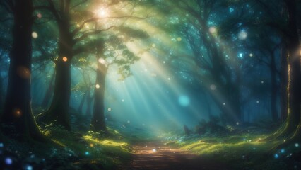 Obraz na płótnie Canvas Mystical magical forest , Fantasy Background Wallpaper