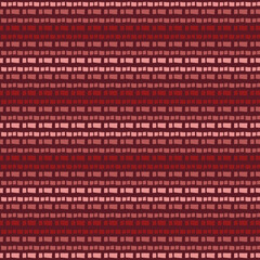 Seamless pattern of horizontal broken lines as gradient stripes in Christmas- themed colours, shades of red great for wallpaper, textiles, home decor, clothing, stationery, gift wrapping, backdrops