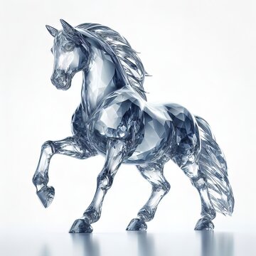 A beautiful glass figurine of an animal as a decorative object isolated from the background elaborated in detail