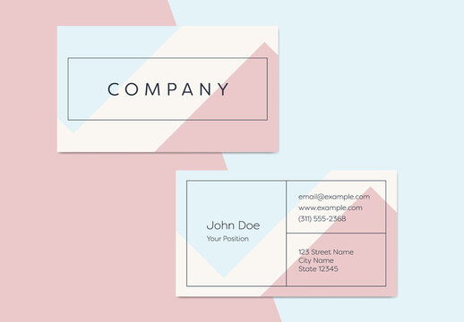 Premium Fashion Business Card Template with Soft Pastel Color