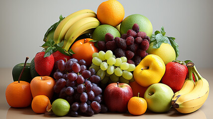 the group of different fruits