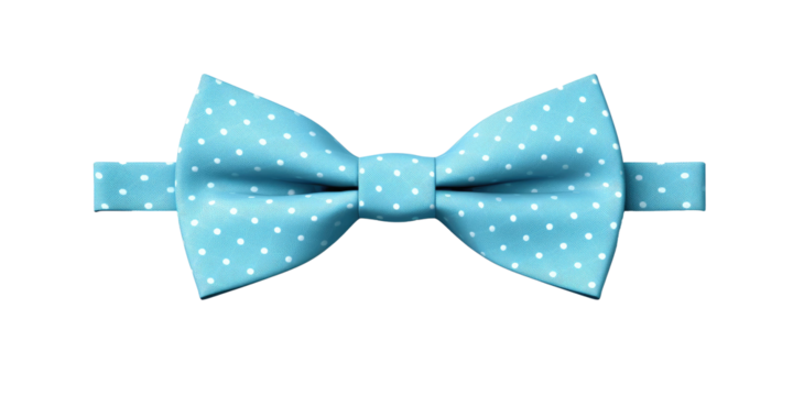 Blue bow tie isolated on transparent a white background