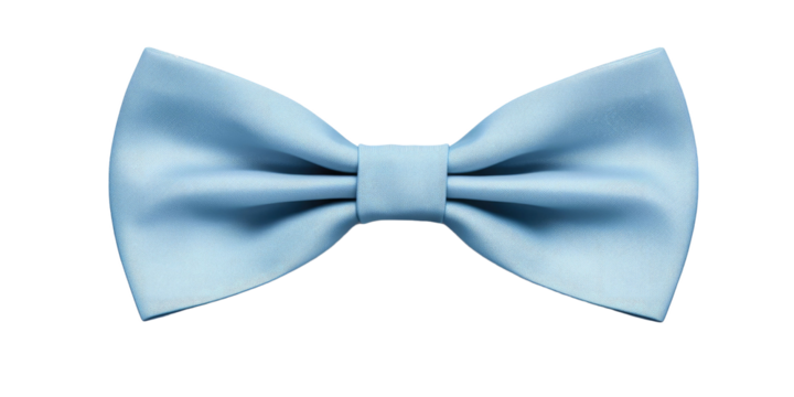 Blue bow tie isolated on transparent a white background