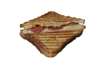 sausage toast isolated