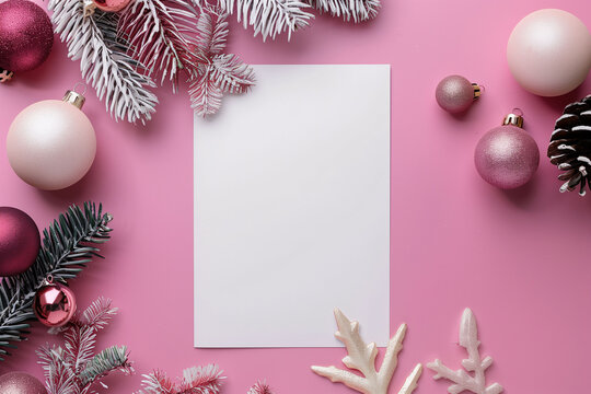 Christmas Card Frame Banner Background with text Space for Greeting or Social media Post. Merry Christmas and Happy New Year! Neo Art Cards X V 1 28