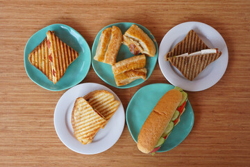 toast on bran bread, isolated