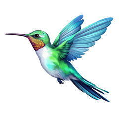 Obraz premium Hummingbird isolated on transparent a white background