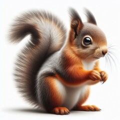 squirrel on white background
