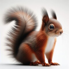 Fototapeta na wymiar squirrel on white background 