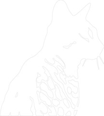 Fototapeta premium Savannah Cat outline