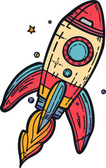 Space rocket clipart illustration