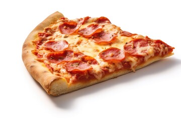 Irresistible Pepperoni Pizza Slice with Melted Cheese and Toppings