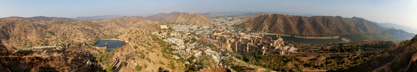 Fototapeta na wymiar Reise durch Indien. Jaipur in Rajasthan. Pink City