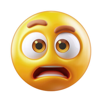 emoji of a astonished and confused face