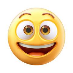 emoji of a happy face with wide eyes