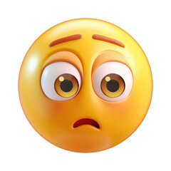 emoji of a hushed face looking down