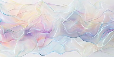 an image of a white background with blurry colored lines and white blobs Generative AI