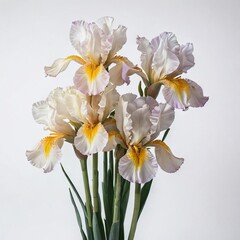 Naklejka na ściany i meble bouquet of daffodils on white 