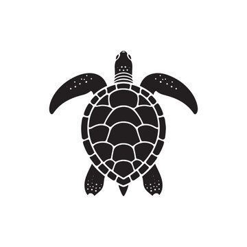 recommend clip art: Shadowed Shells: Black Vector Turtle Silhouette - Capturing the Serenity and Strength of Nature's Ancient Marine Wanderer. Minimalist Turtle illustration.