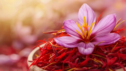 Saffron is a spice obtained from the flower of Crocus sativus