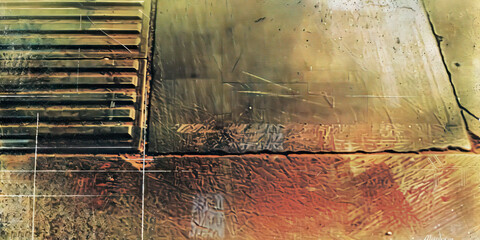 Rough Elegance: Adding an Urban Twist to Classic Designs, with Cracked Pavement and Tattered Textiles. Corporate Grunge Design Aesthetic