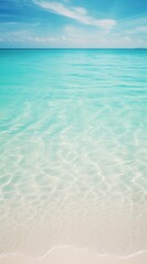 Crystal Clear Turquoise Sea Water with White Sandy Beach - Tropical Paradise Escape