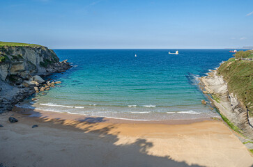 Fototapeta na wymiar atalenas Beach in Santander, northern Spain