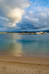 View of a beach in Santander, northern Spain