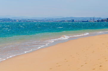 View of a beach in Santander, northern Spain