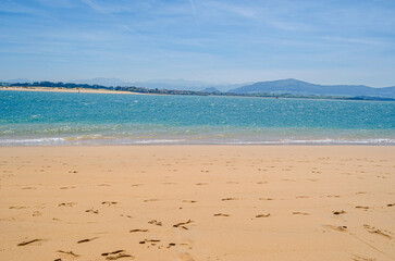 View of a beach in Santander, northern Spain