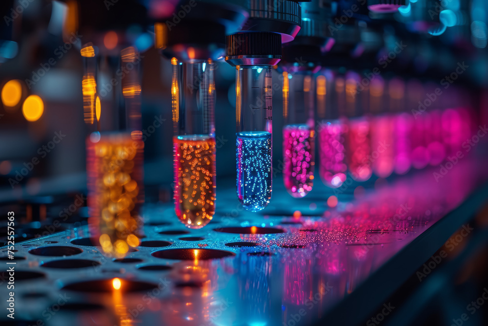 Poster bioinformatics algorithms analyzing large-scale genomics data to identify disease markers. concept o