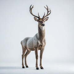 Naklejka na ściany i meble fallow deer isolated on white 