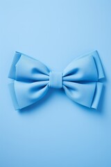 Pastel Blue Bow on a Matching Soft Blue Background