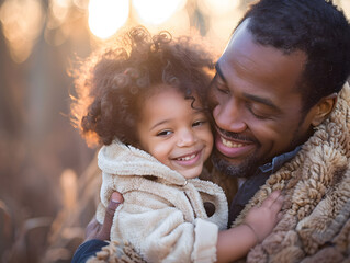Obraz premium Priceless love: Discover touching photographs showcasing the bond of father and child