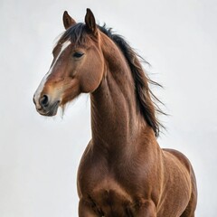 portrait of a brown horse
