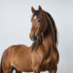portrait of a brown horse
