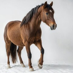 Obraz na płótnie Canvas portrait of a brown horse 