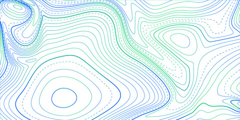 Blue-green cartographic pattern for web design, covers, presentations. Abstract lines resembling ...