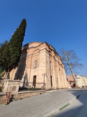 Bursa-Turkey Emirsultan Mosque among cypress and plane trees