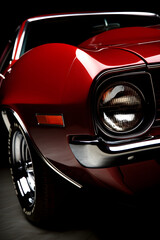 Classic American Muscle: A Spotlight on a Crimson 70's Era Iconic Coupe
