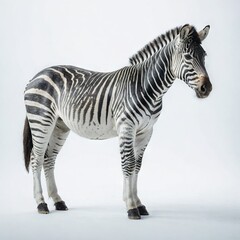 zebra isolated on white
