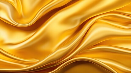 Golden Waves of Luxury: Abstract Fabric Texture Background for Beautiful Banners and Designs