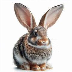 Fototapeta na wymiar brown rabbit on white background 