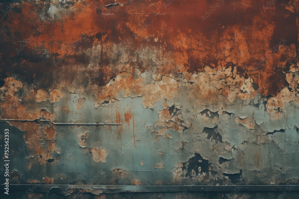 Poster old wall with peeling paint, suitable for background use