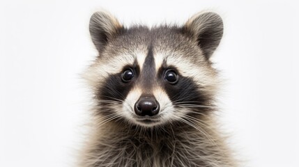 Obraz premium Close-up of a raccoon looking at the camera, suitable for various wildlife themes