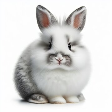 Angora Rabbit  on white background
