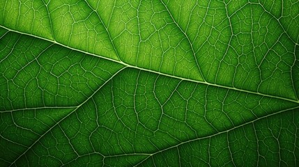 Detailed view of a vibrant green leaf, suitable for nature concepts