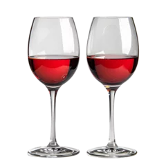 Fotobehang Wine Glasses on white background © Prasanth