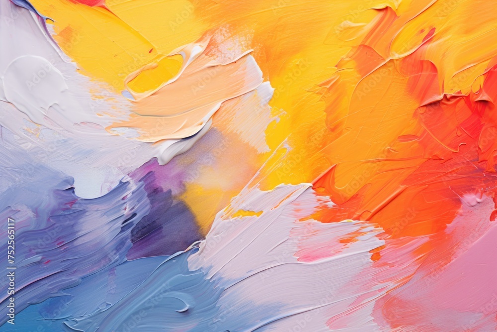 Poster close up view of a colorful painting, suitable for art and design projects