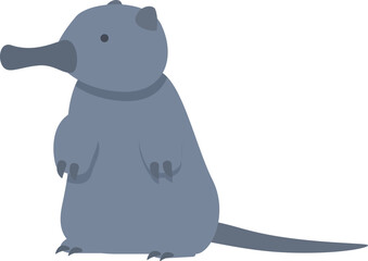 Desman icon cartoon vector. Exotic forest animal. Web mammal